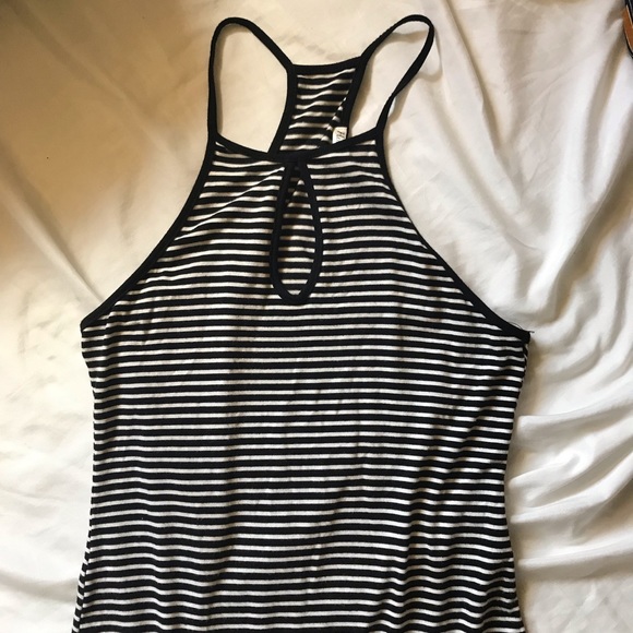 ❌SOLD❌ BLACK STRIPE MIDI DRESS - Picture 7 of 7